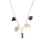 Gameday Charm Necklace – Navy & White Football Spirit Jewelry | Paperclip Chain Necklace