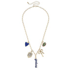 Gameday Charm Necklace – Orange & Blue