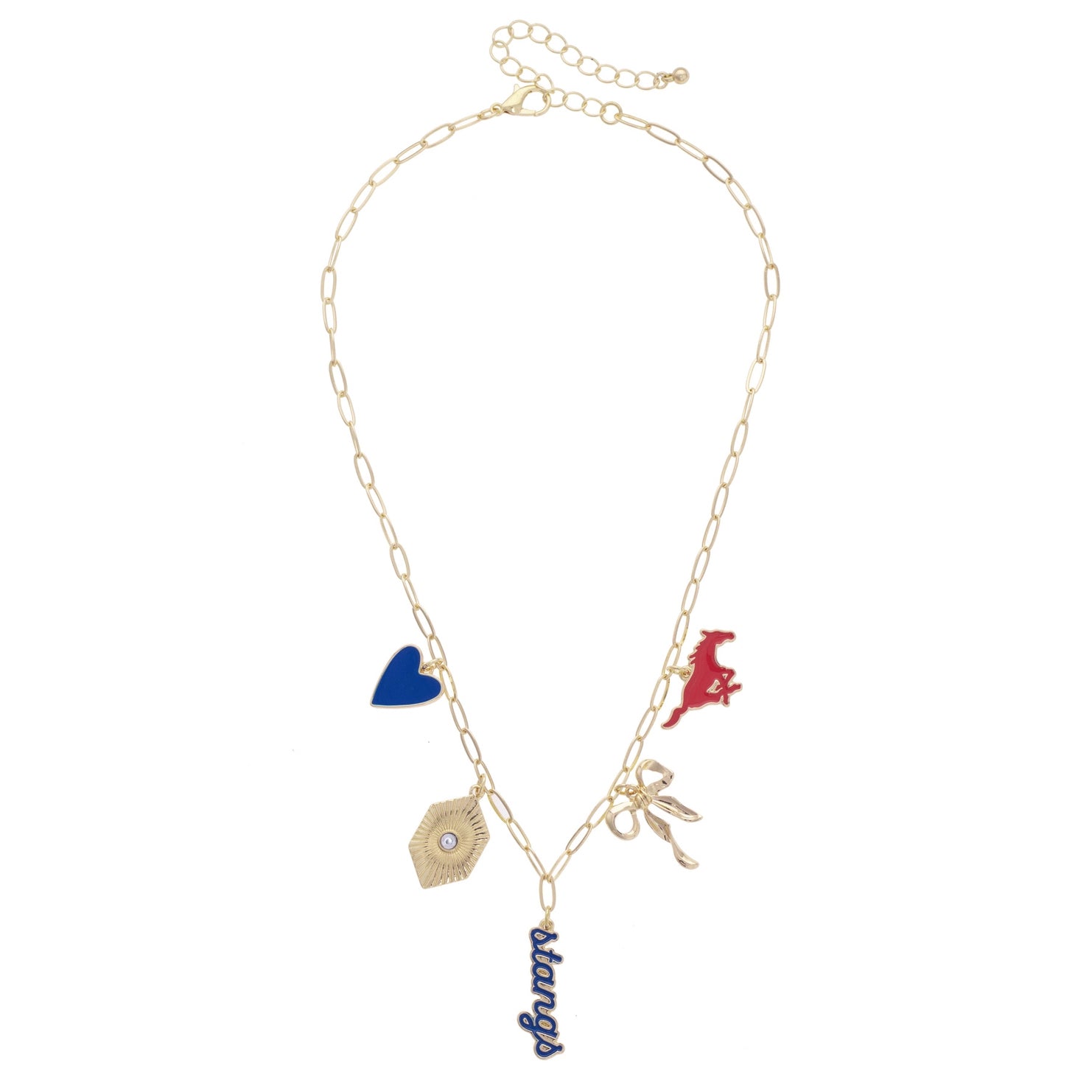 Gameday Charm Necklace – Blue & Red