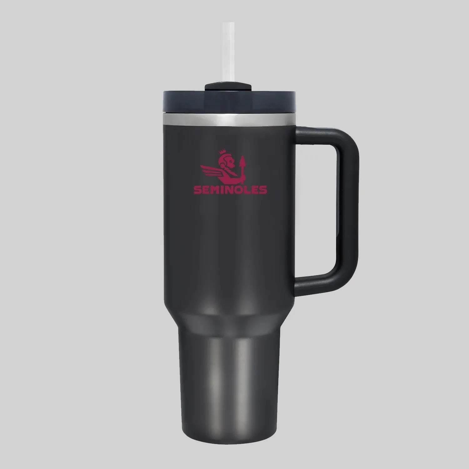 40oz Insulated Tumbler with Handle & Straw - Garnet & Gold