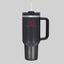 40oz Insulated Tumbler with Handle & Straw - Garnet & Gold