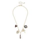 Gameday Charm Necklace – Garnet & Gold