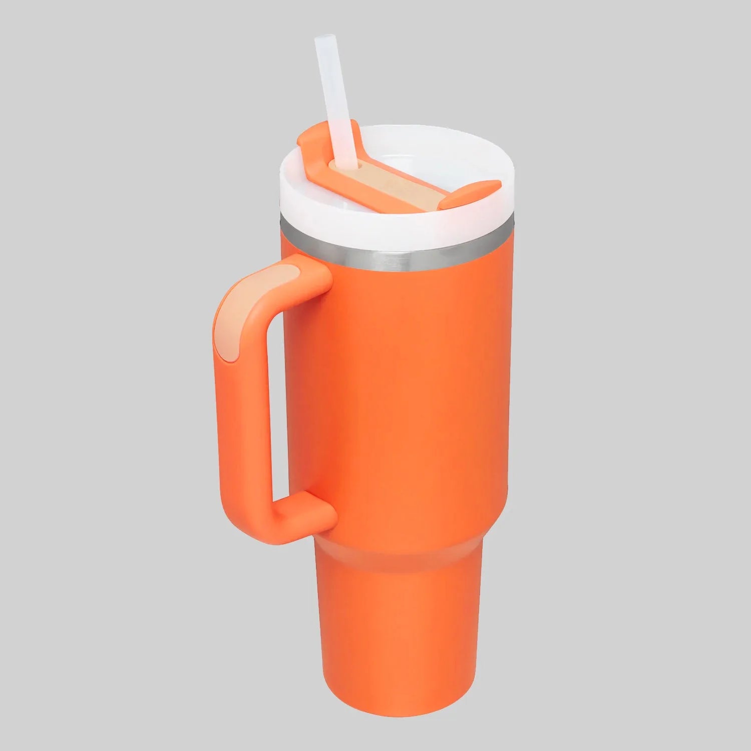 40oz insulated tumbler with Handle & Straw-Stainless Steel Travel Cup