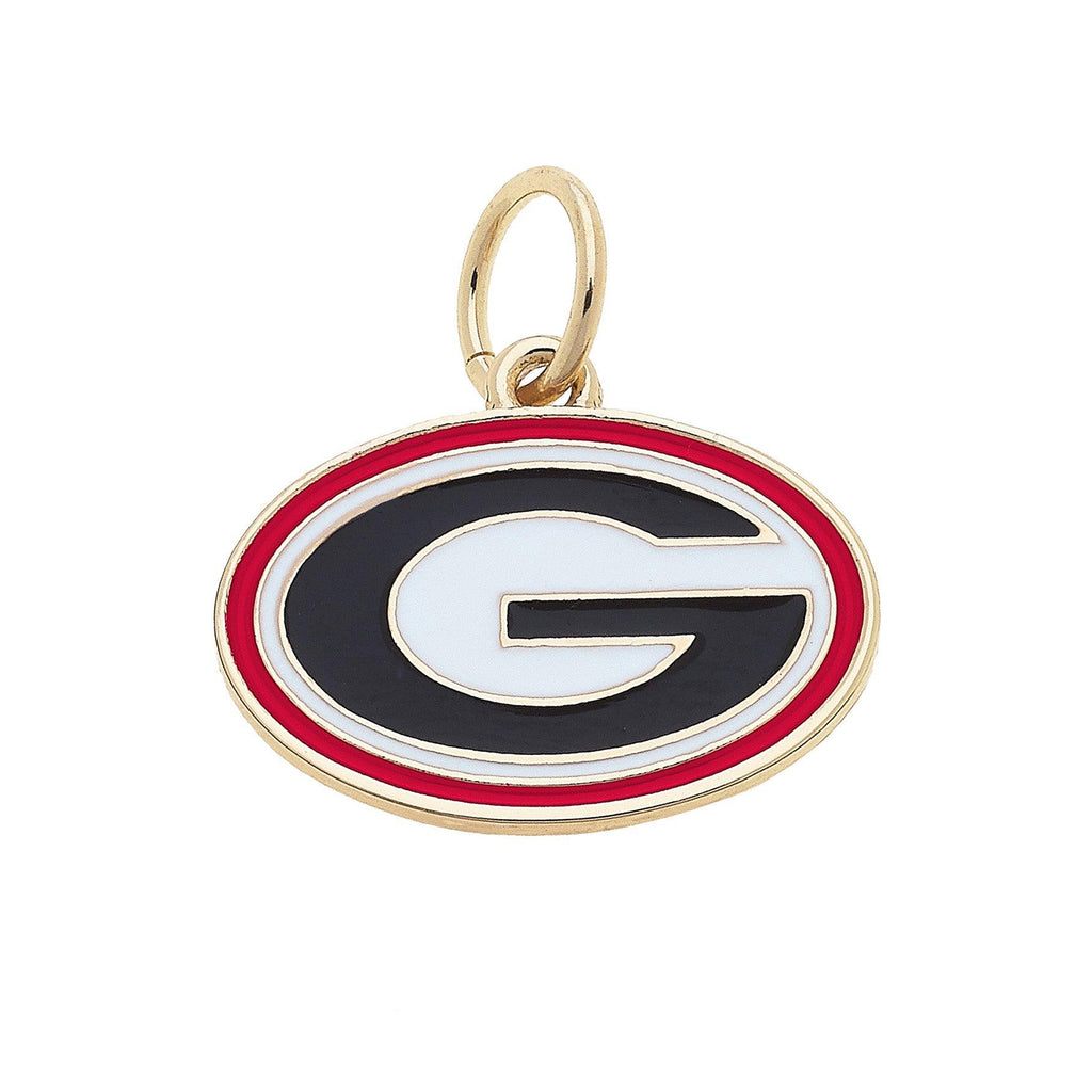 Gameday necklace charm featuring Georgia Bulldogs logo, perfect for sports fans and game day style.