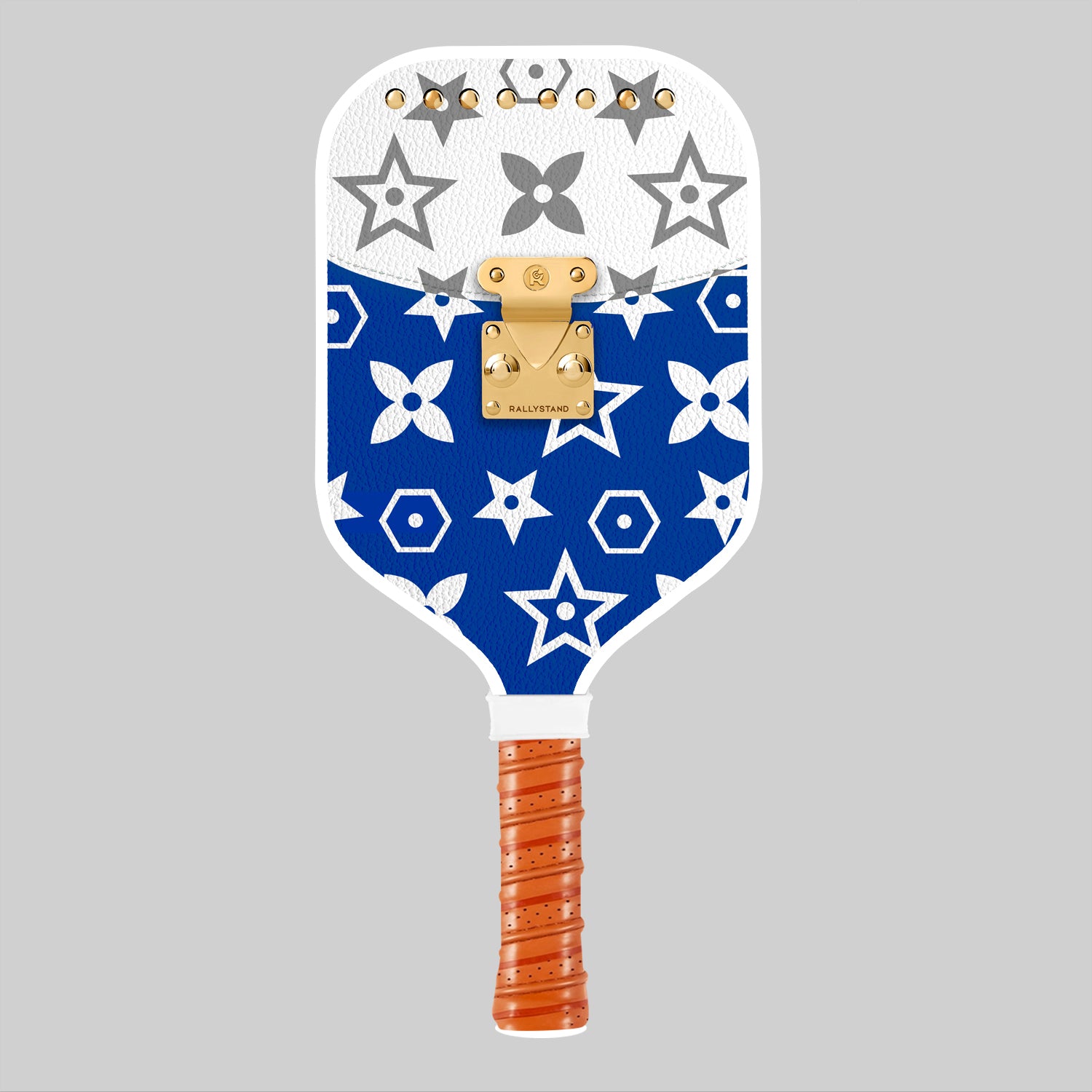 Luxury Blue & White Design Pickleball Paddle – Designer Carbon Fiber Performance Paddle | Lightweight Spin & Control USA Approved