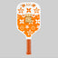 Luxury Orange & White Design Pickleball Paddle – Designer Carbon Fiber Performance Paddle | Lightweight Spin & Control USA Approved