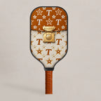 Burnt Orange and White Gameday Pickleball Paddle